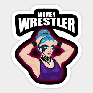 Women Wrestler Sticker